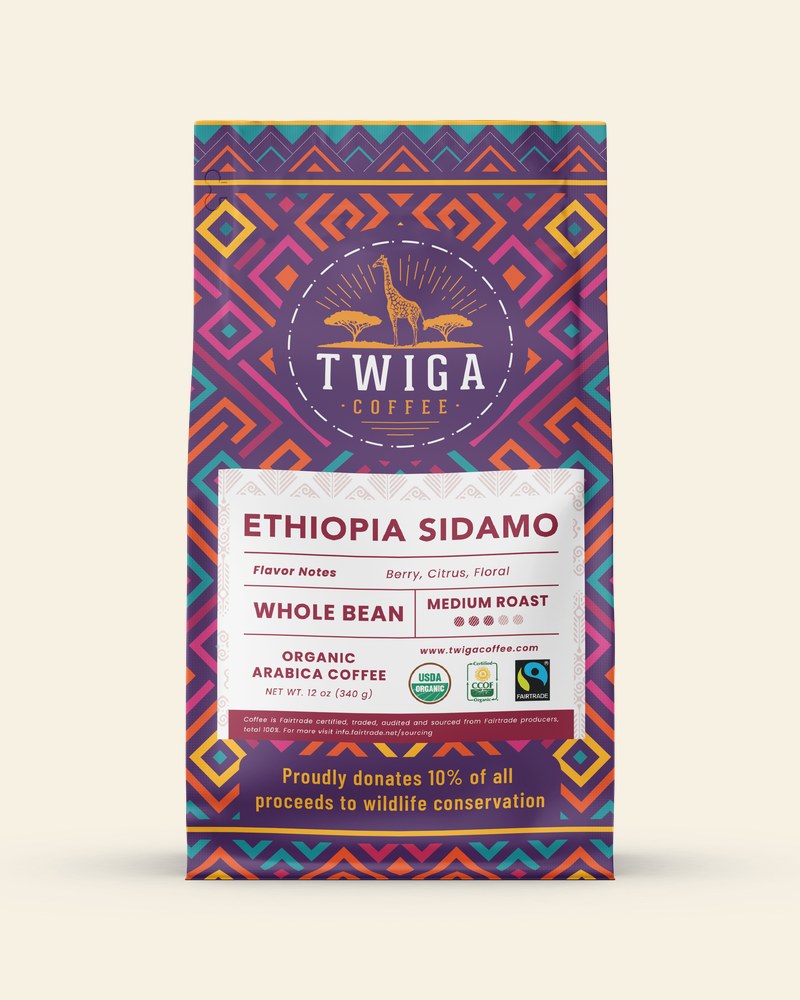 Ethiopia Sidamo in its 12 oz Twiga pouch