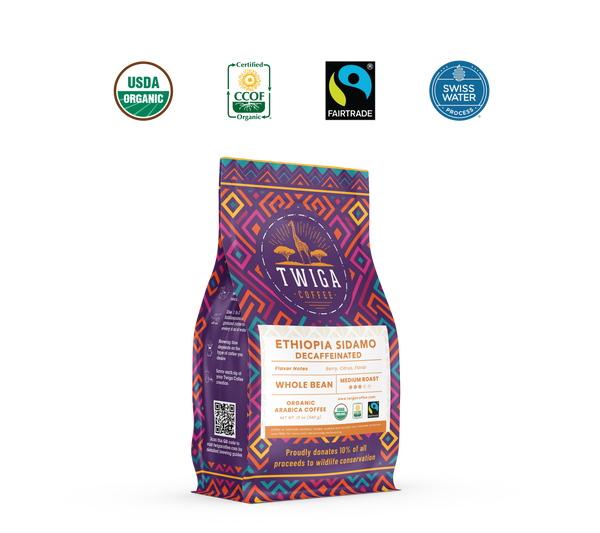 Organic Ethiopia Sidamo: Swiss Water Decaf Coffee | Twiga Coffee