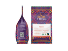 Peru pouch shown front and back, with brewing notes and a QR code on the reverse