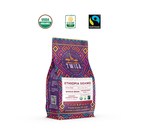 『 Twiga × twiga 』by Saidi 20*20cm Organic Ethiopia Sidamo Coffee - Fairtrade Certified | Twiga Coffee