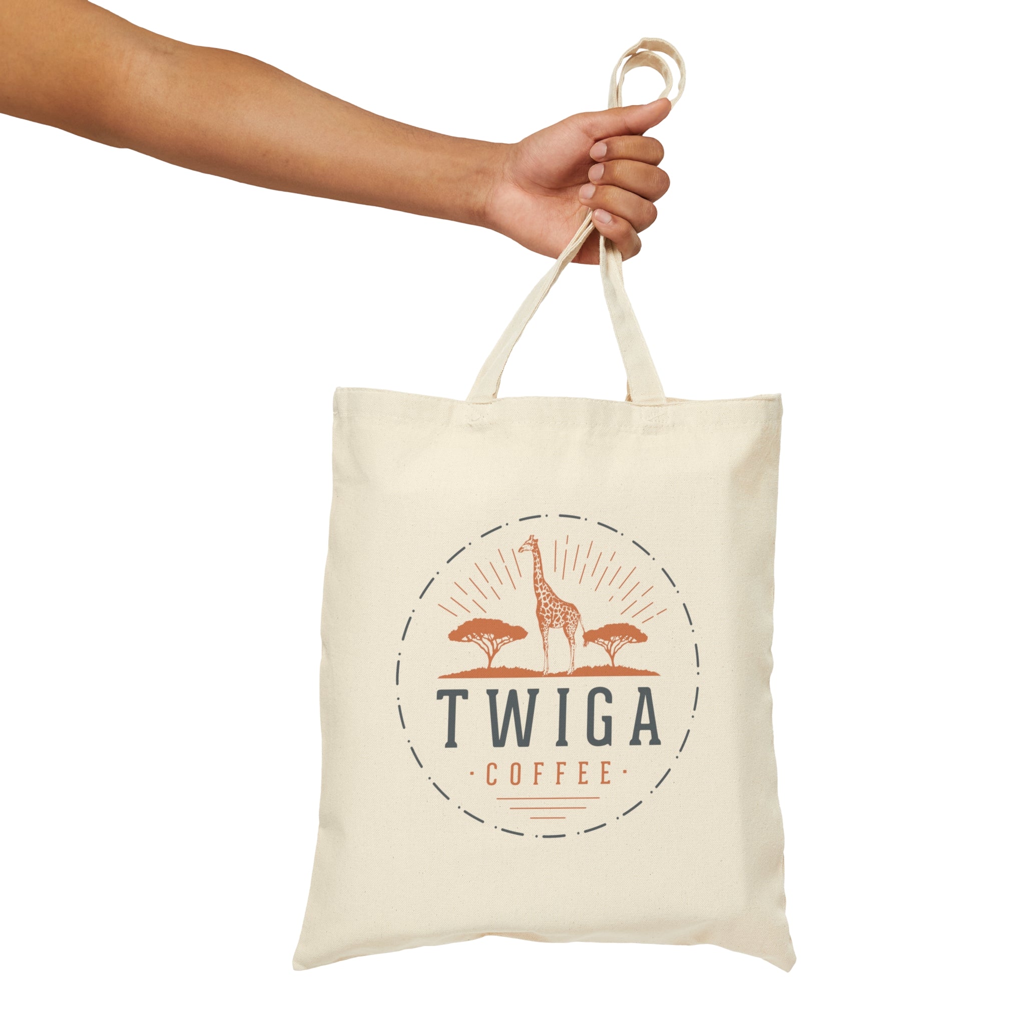 Cotton Canvas Tote Bag 100 Cotton Fabric Twiga Coffee