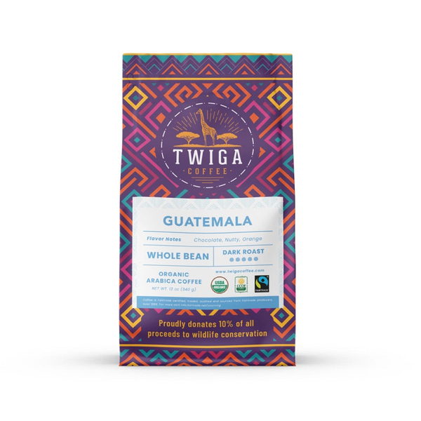 Twiga Coffee Guatemala Coffee, 12 oz whole bean bag