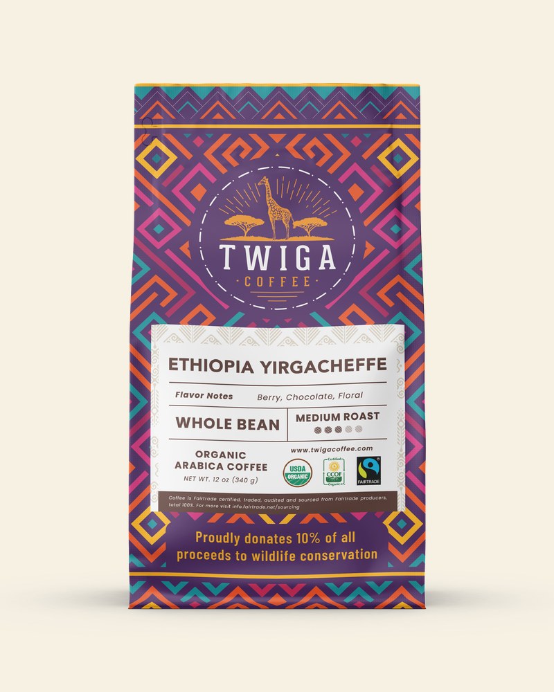 Ethiopia Yirgacheffe in its 12 oz Twiga pouch