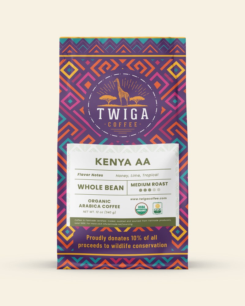 Twiga Kenya Grade AA single origin coffee, 12 oz bag